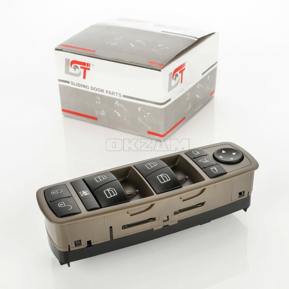 POWER MASTER CONTROL SWITCH BROWN FRONT RIGHT FOR MERCEDES B-CLASS