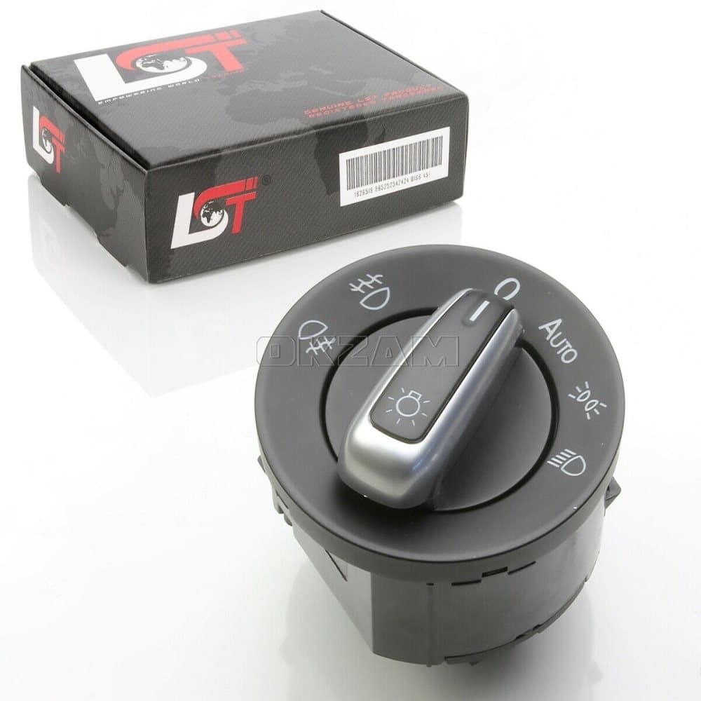 HEADLIGHT SWITCH WITH AUTO SETTING / CHROME DETAIL FOR VW SCIROCCO TIGUAN TOURAN
