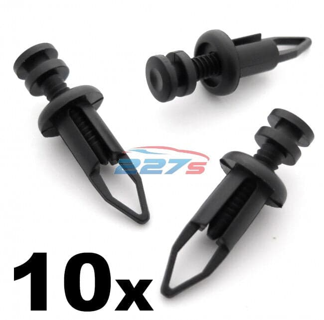 10x 9mm Front & Rear Plastic Bumper Clips- Fits Toyota MR2, Supra & Celica