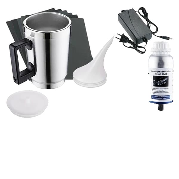 Bilstrålkastare Återställningskit, Kemisk Poleringslösning, 800ML Flytande Polymer, 2 st repareringsvätska