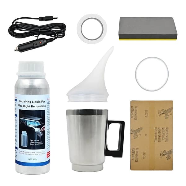 Bil forlygte restaureringssæt, kemisk polering, bil maling pleje, 300ML kit Karton