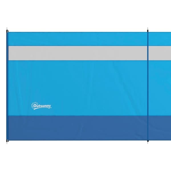 Rootz Tuulisuoja katseluikkunalla - Ulkotuulensuoja - Rantatuulitakki - Suojaa tuulelta, auringolta ja hiekalta - 725cm x 140cm - Polyesteri ja teräs