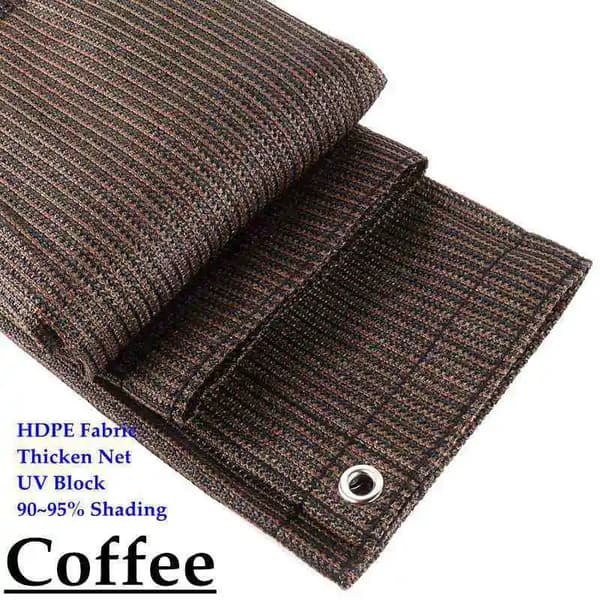 HDPE Skuggnät, 90-95% UV-skydd, Anpassningsbara storlekar,Kaffe, 2mx4m