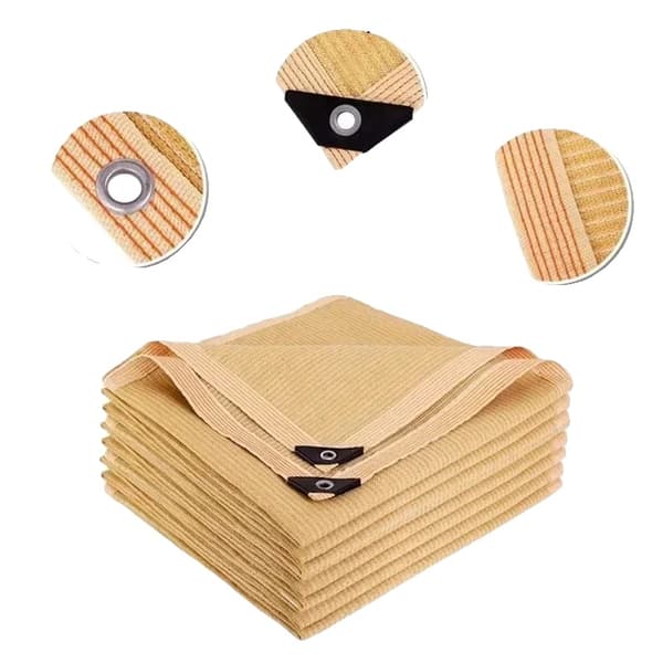 Skuggtak, HDPE-material, 85-90% UV-skydd,4x5m, Beige