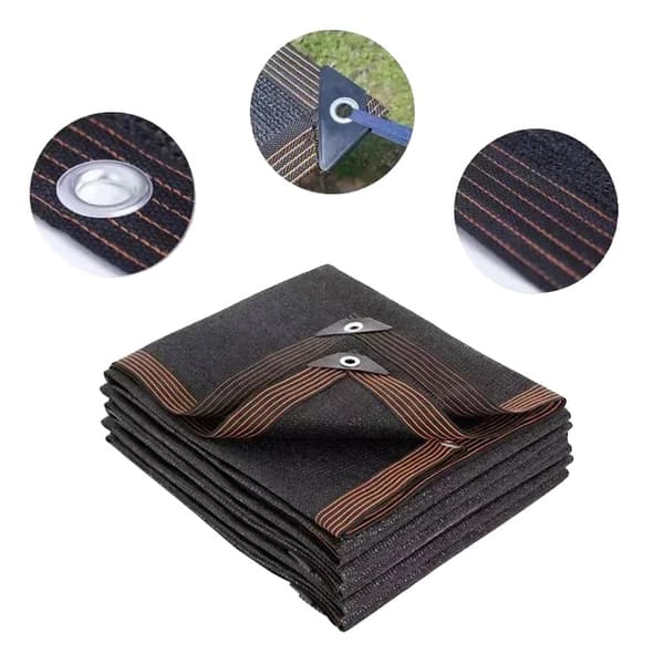 Varjovarjo, HDPE-materiaali, 85-90 % UV-suojaa,musta, 5x5m