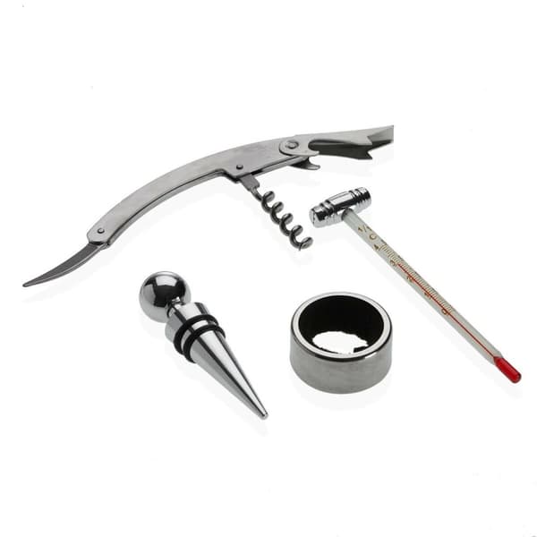 Set med Vintillbehör Versa Schack Glas ABS Trä MDF 16,8 x 5,1 x 14,78 cm