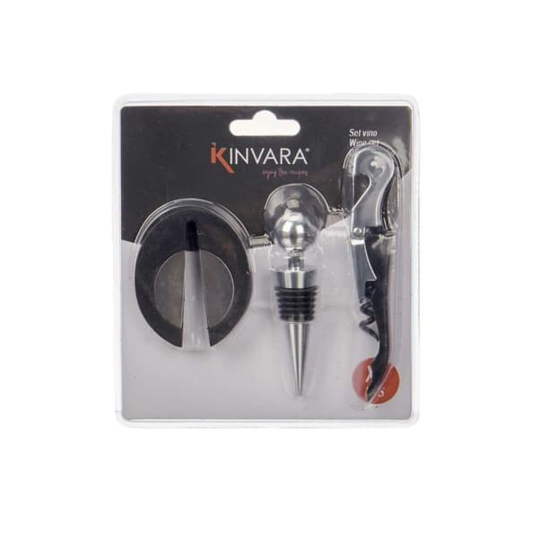 Viinitarvikesetti Kinvara KT180219 Ruostumaton teräs polypropeeni 3 Kappaletta (24 osaa)