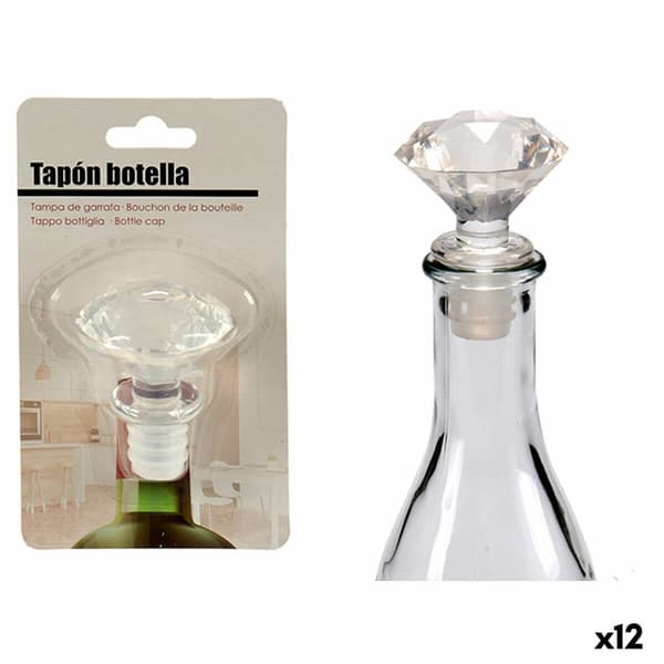 Lufttät flaskförslutare Kinvara 25013 Transparent 4,5 x 14,5 x 8,5 cm Diamant (12 antal)