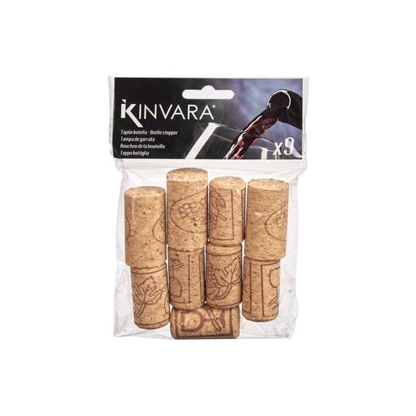Sæt med stik og stikkontakter Kinvara KT2289(PBH)-9 Kork (12 enheder)