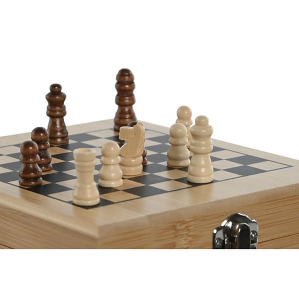 Set med Vintillbehör Home ESPRIT Naturell Bambu 15 x 17 x 5 cm