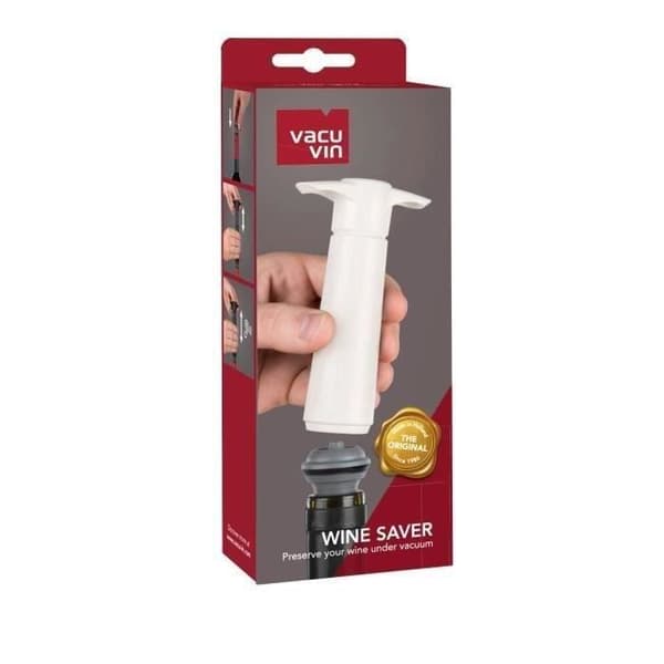 VACUVIN - Vinpumpslåda + 2 proppar - Classic White