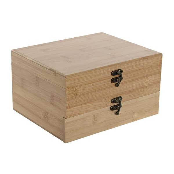Viinitarvikesetti Home ESPRIT Luonnollinen Bambu Ruostumaton teräs