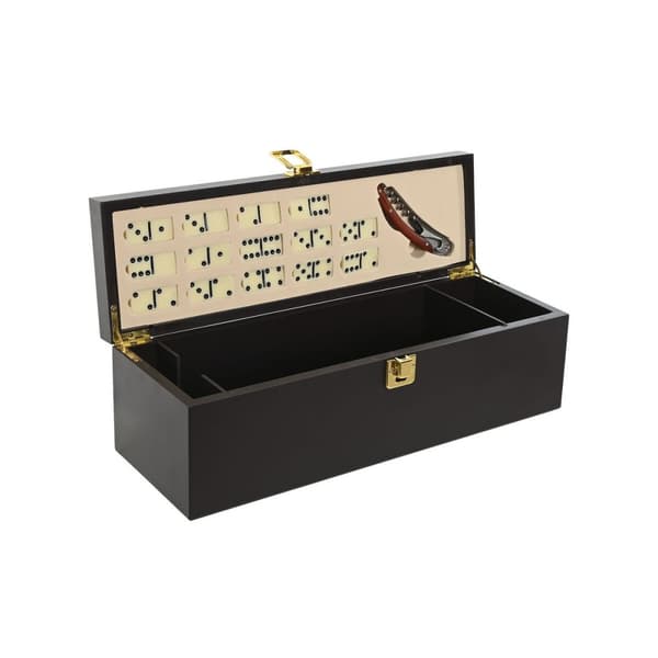 Viinitarvikesetti Home ESPRIT Ruskea Puu MDF 36 x 11 x 12 cm