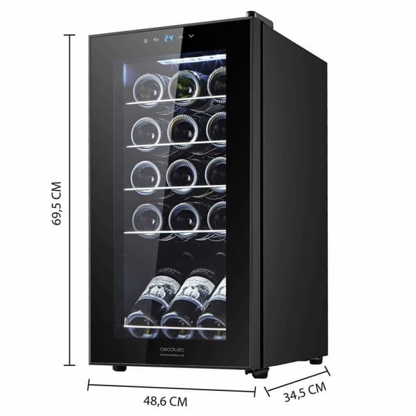 BRUGT Vinotek Cecotec Sort (Refurbished A)