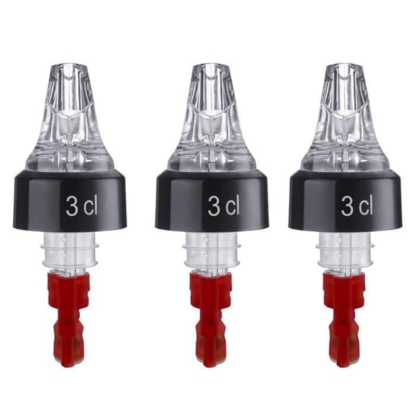 Westmark - 993071EG - 3 mätkoppar/hällpipsmått, dosering per hällpip: 3 cl, plast, bil, transparent,