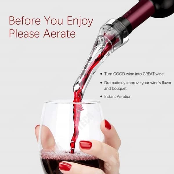 TD® Wine Aerator Karaff Pourer Professionell Karaff spritflaska med låda Röd Quick Air Tasting Rap