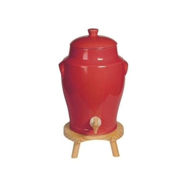 DUHALLE - Vinaigrier - 4 L - med kran - pall - flammande röd