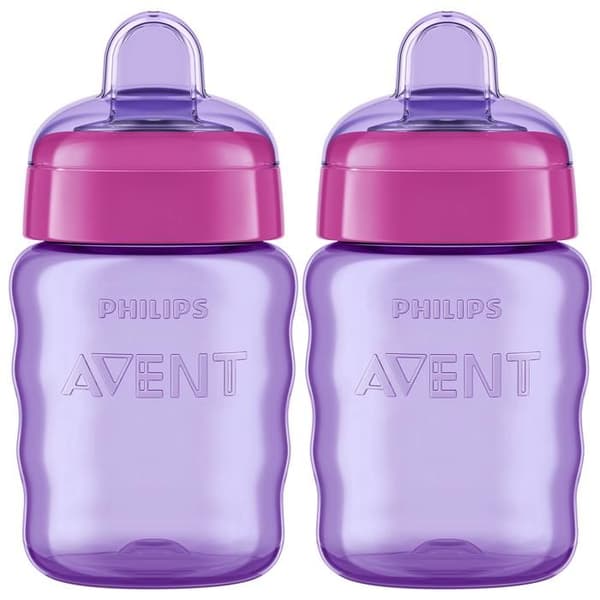 2x MUG D'EXPÉDITION PHILIPS AVENT SCF553/03 MED HÄLLUTLÄMNING 260ML 9M+ LILA