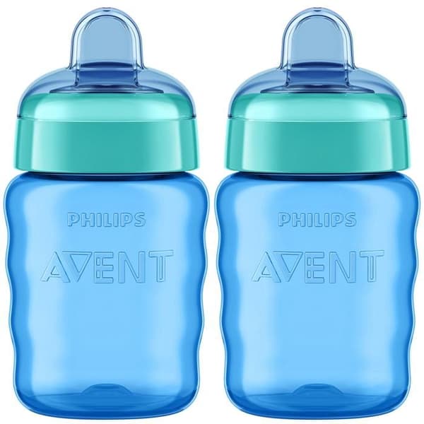 2x MUG D'EXPÉDITION PHILIPS AVENT SCF553/05 MED HÄLLUTLÄMNING 260ML 9M+ BLÅ