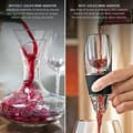 Miniatyrbild 4 av 4: Vinluftare - Elegant - BPA-fri akryl - Instantfilter - Svarvdesign - Svart