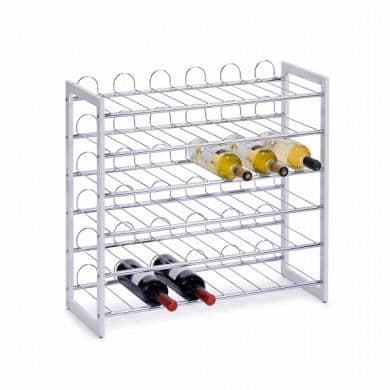 Flaskställ - Inte specificerat - 36 platser - Metall - Vit - H 63 x L 68 x P 26,5 cm