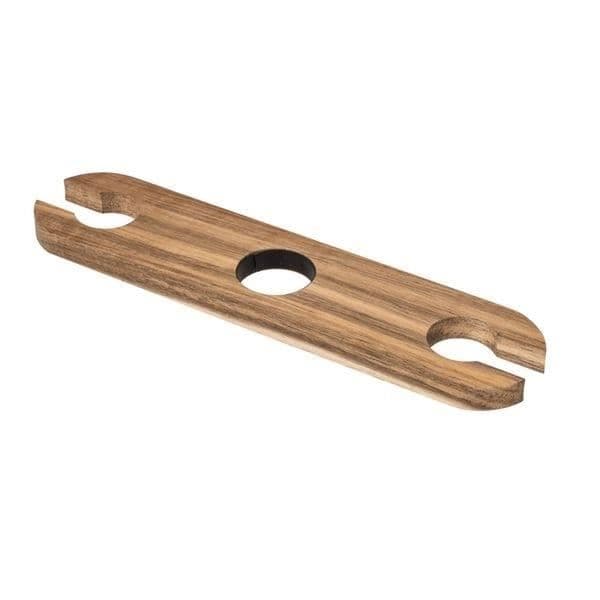 Stöd för vinflaska - Ej specificerat - Ej specificerat - Oljad akaciaträ - 2 glas - 25 x 6 x 1 cm