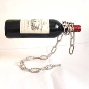 Flaskhållare - Kedja - Silver - Järn - 20 x 6 cm - Originalpresent