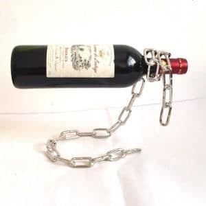 Flaskhållare - Kedja - Silver - Järn - 20 x 6 cm - Originalpresent