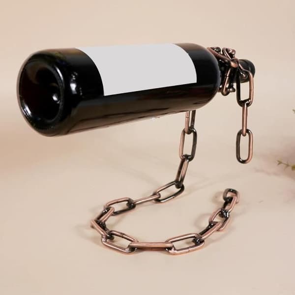 Kedjeflaskhållare, Magic Floating Chain Flaskhållare, Flytande Iron Link Chain Flaskhållare,[x1124]