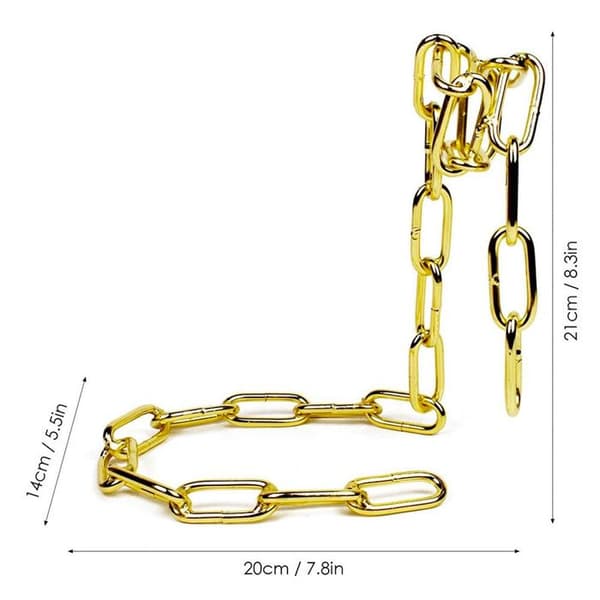 Flaskhållare - Magic - Metallkedja - Levitationseffekt - Guldfärg - 21 cm x 17 cm