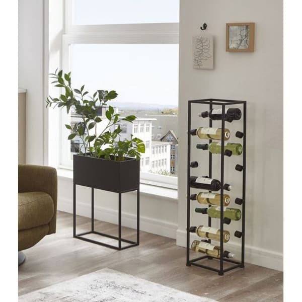 Flaskställ "18 fack" 104cm Svart