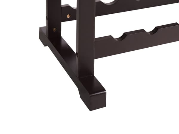Vinreol Mørkebrun MDF fyrretræ ben 80 x 40 x 91 cm til flasker og glas Klassisk elegant stil boligindretning