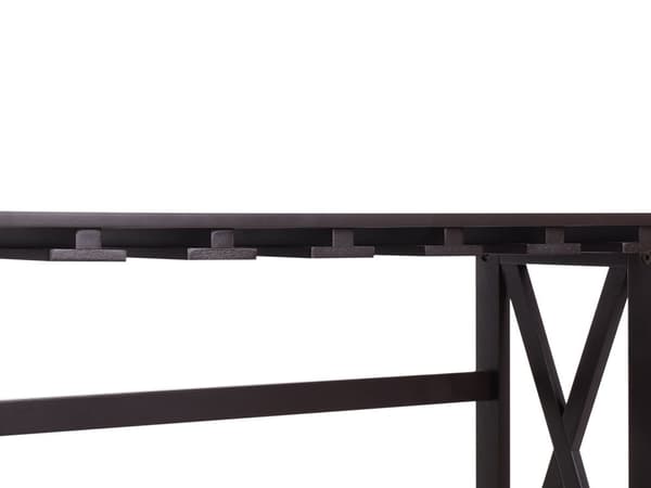 Vinreol Mørkebrun MDF fyrretræ ben 73 x 29 x 90 cm til flasker og glas Klassisk elegant stil boligindretning