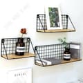 Miniatyrbild 3 av 3: TD® Iron Shelf Set om 3 Ingen stansning kombinerad förvaring Lämplig för vägg- och bordsmontering
