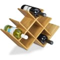 Miniatyrbild 1 av 4: Relaxdays Bamboo Honeycomb vinställ Plats för 8 flaskor H x B x D: 31,5 x 47 x 16,5 cm Hylla