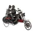Miniatyrbild 2 av 3: Flaskhållare - BRUBAKER - Par på motorcykel - Metall - 23 cm - 36 cm