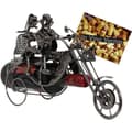 Miniatyrbild 1 av 3: Flaskhållare - BRUBAKER - Par på motorcykel - Metall - 23 cm - 36 cm