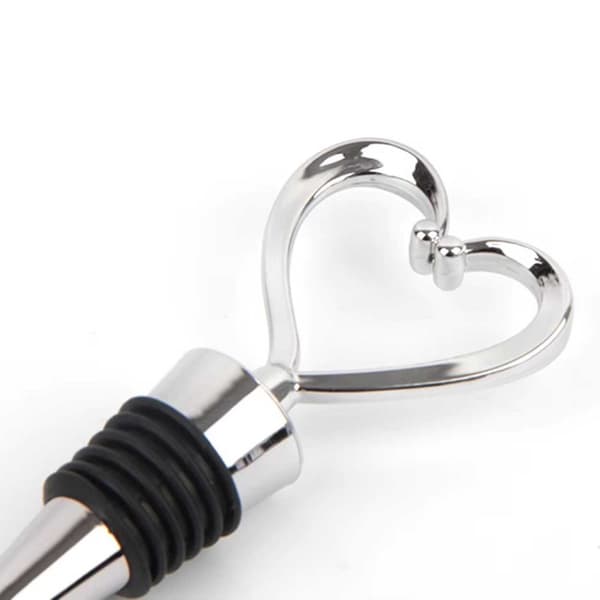 3-Pack Wine Cork Metal Heart - Viinitulppa Viinitulppa Hopea