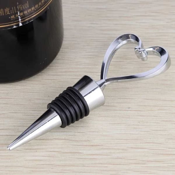 3-Pack Wine Cork Metal Heart - Viinitulppa Viinitulppa Hopea