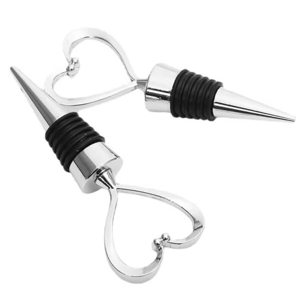 3-Pack Wine Cork Metal Heart - Viinitulppa Viinitulppa Hopea