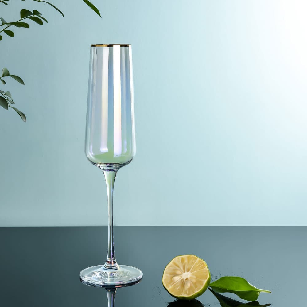 6x Regnbågen champagneglas