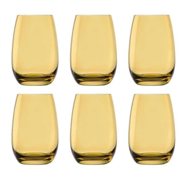 Farvede drikkeglas ELEMENTS 6er-Set, Bernstein, 335 ml