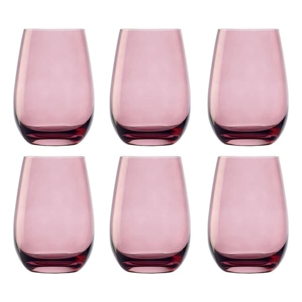 Färgade dricksglas ELEMENTS 6er-Set, Flieder, 465 ml