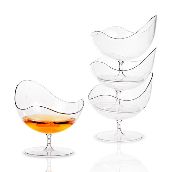 INF 74C Dessertkoppar - Eleganta Genomskinliga Plastkoppar för Fest 10-pack