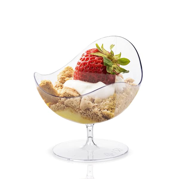 INF 74C Dessertkoppar - Eleganta Genomskinliga Plastkoppar för Fest 10-pack