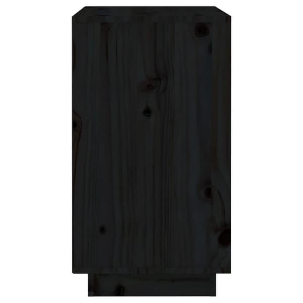 vidaXL Vinskab 55,5x34x61 cm massivt fyrretræ sort