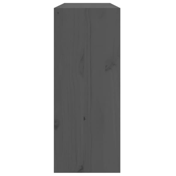 vidaXL vinreol 62x25x62 cm massivt fyrretræ grå