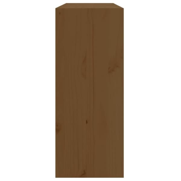 vidaXL vinreol 62x25x62 cm massivt fyrretræ gyldenbrun