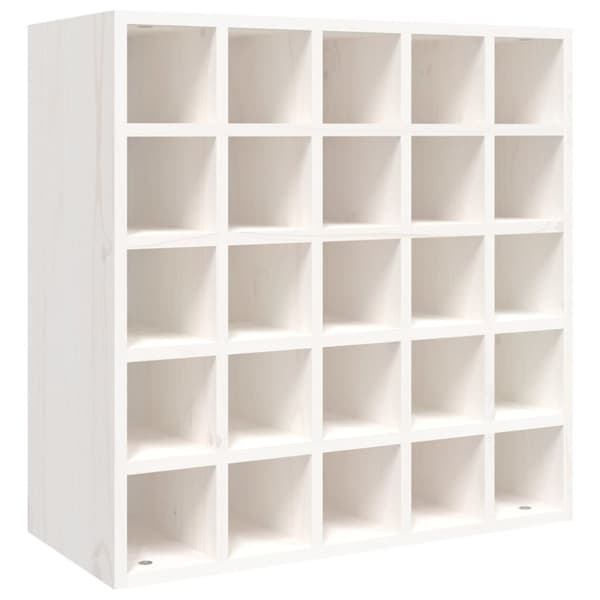 vidaXL Veggskap hvit 56x25x56 cm heltre furu