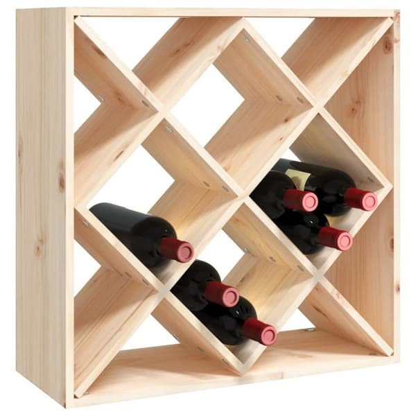 vidaXL vinreol 62x25x62 cm massivt fyrretræ